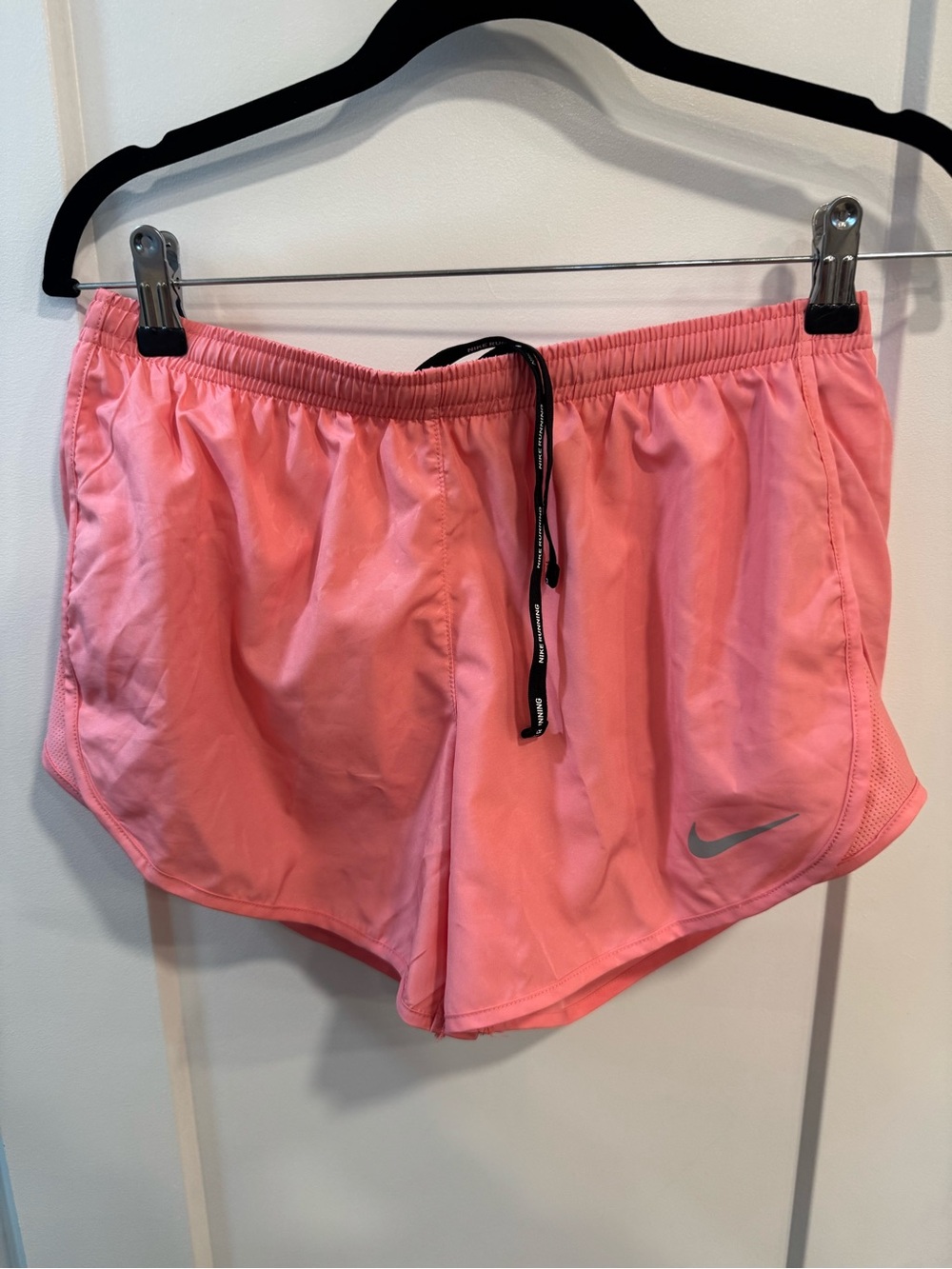 Nike Pink Women's Running Shorts with Reflective Swoosh